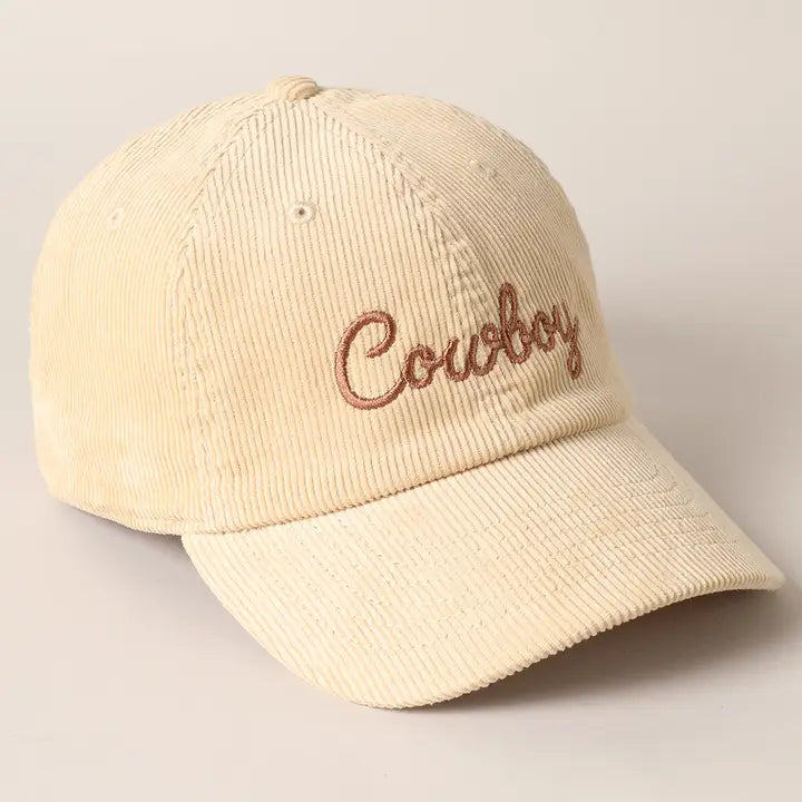 Buffalo Belle - Cowboy Corduroy Beige Cap