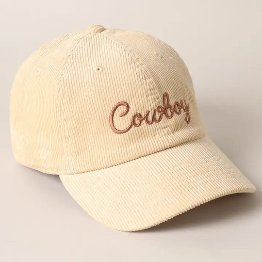 Buffalo Belle - Cowboy Corduroy Beige Cap