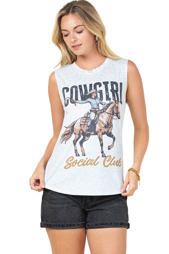 Buffalo Belle - Womens Social Club Grey Tee