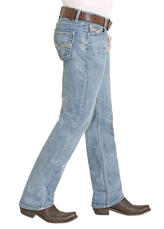 Rock & Roll - Mens Donny Light Wash Bootcut Jeans