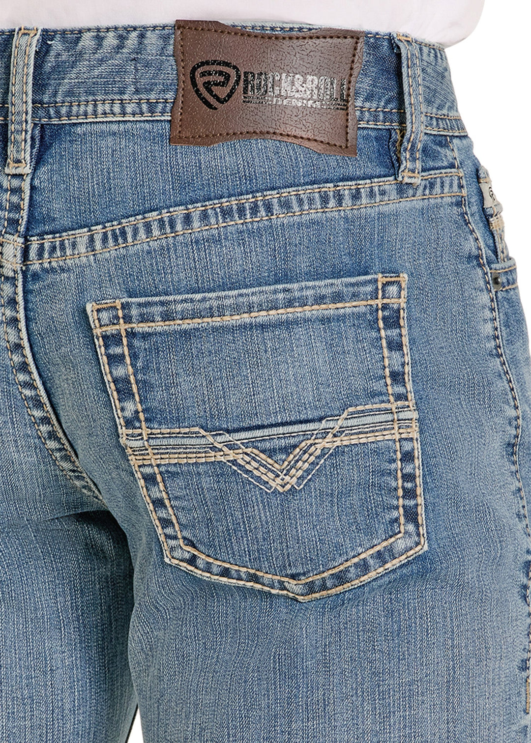 Rock & Roll - Mens Donny Light Wash Bootcut Jeans