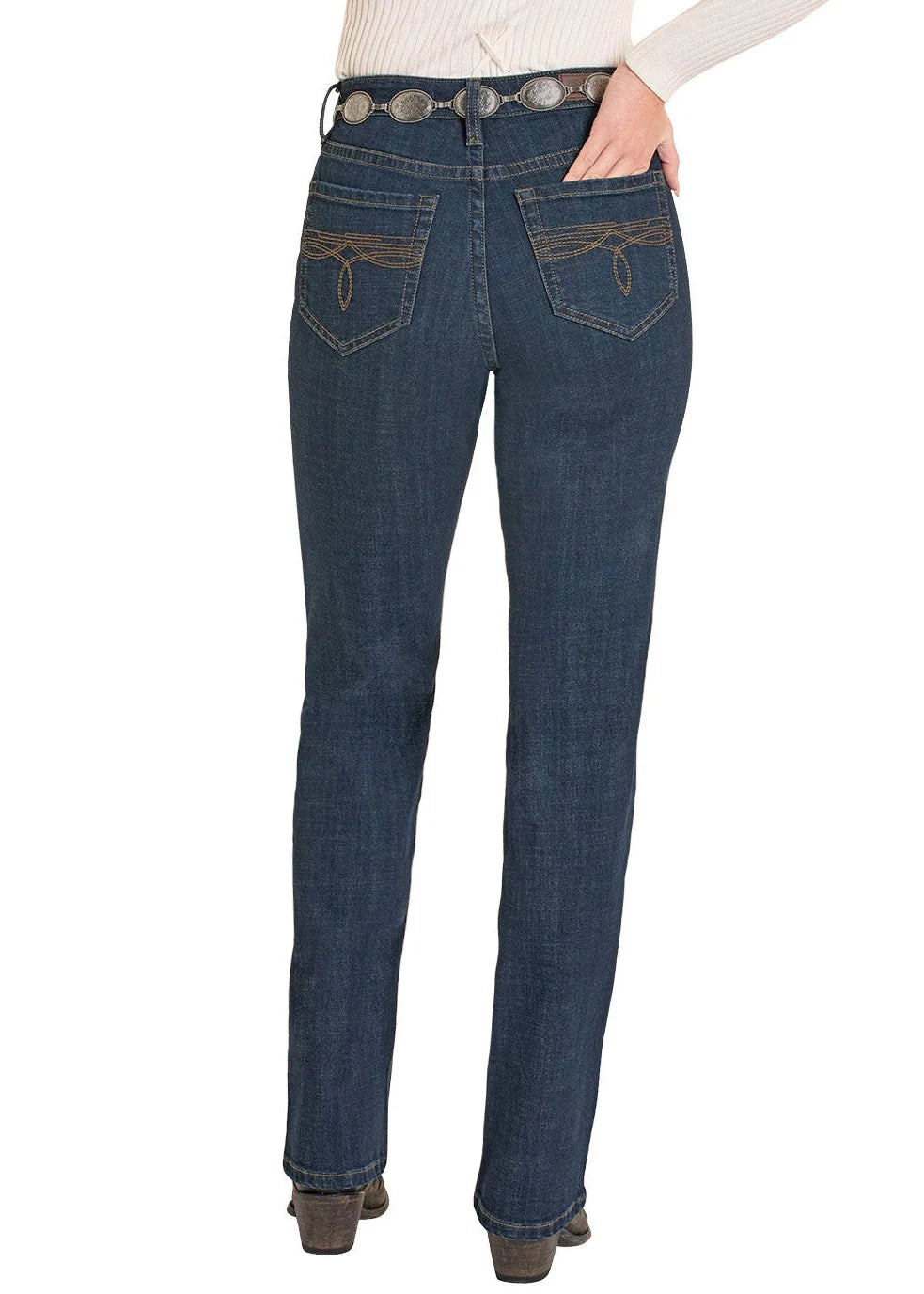 Rock & Roll - Women's High Rise Boot Stitch Bootcut Jeans