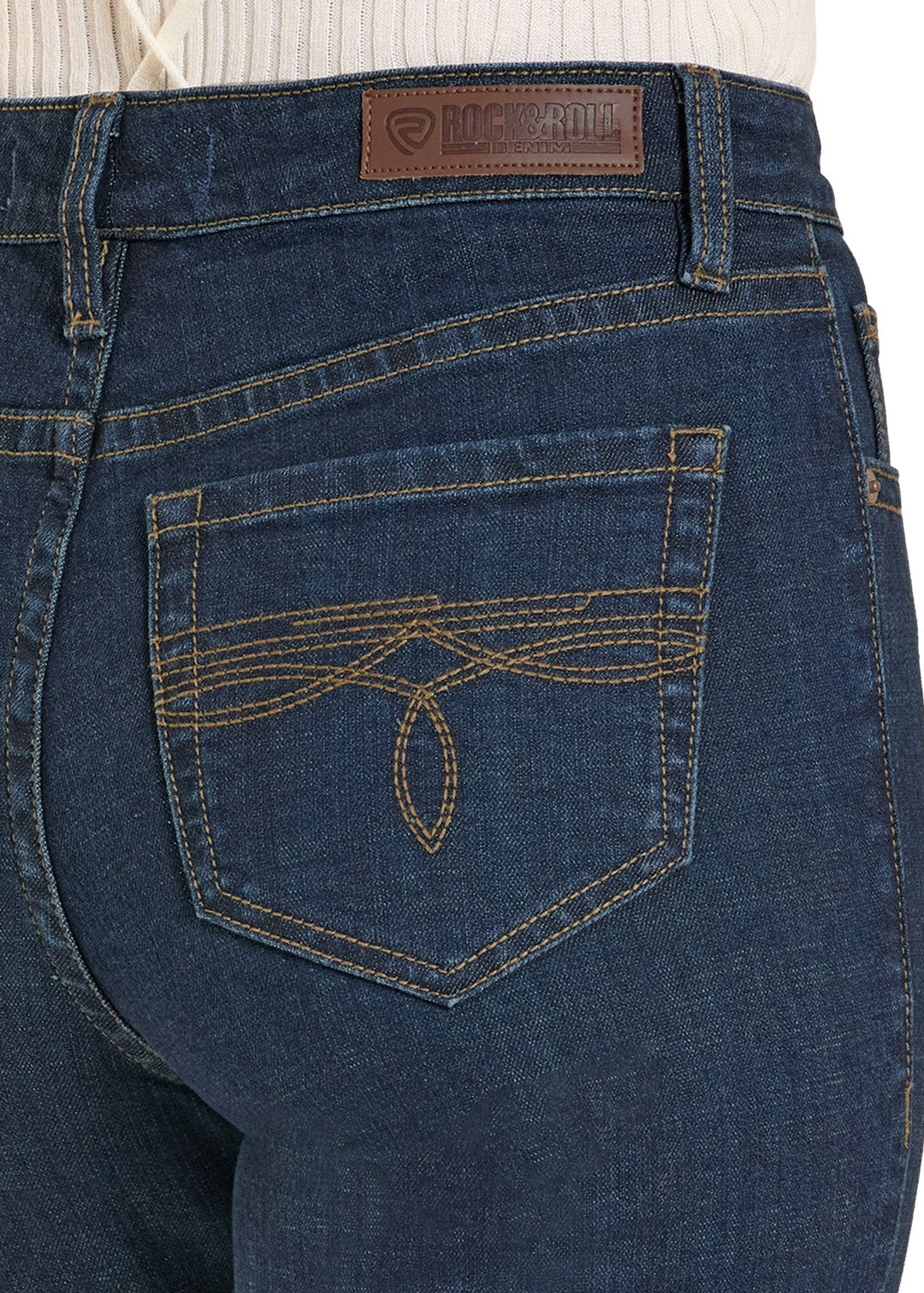 Rock & Roll - Women's High Rise Boot Stitch Bootcut Jeans