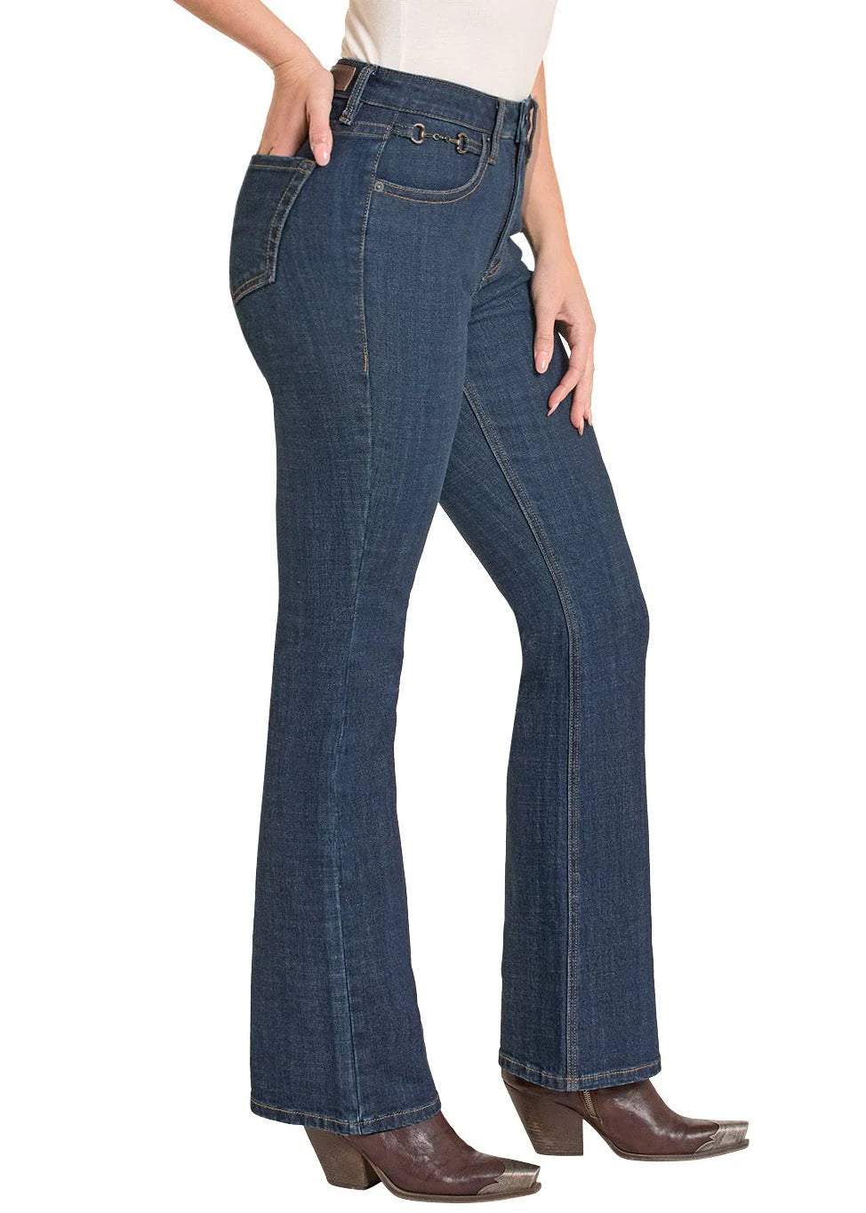 Rock & Roll - Women's High Rise Snaffle Bit Bootcut Jeans