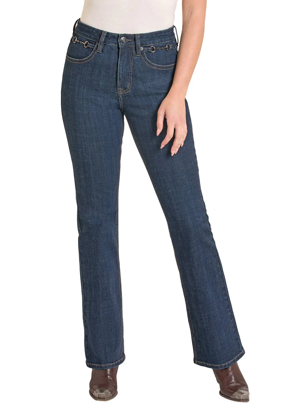 Rock & Roll - Women's High Rise Snaffle Bit Bootcut Jeans