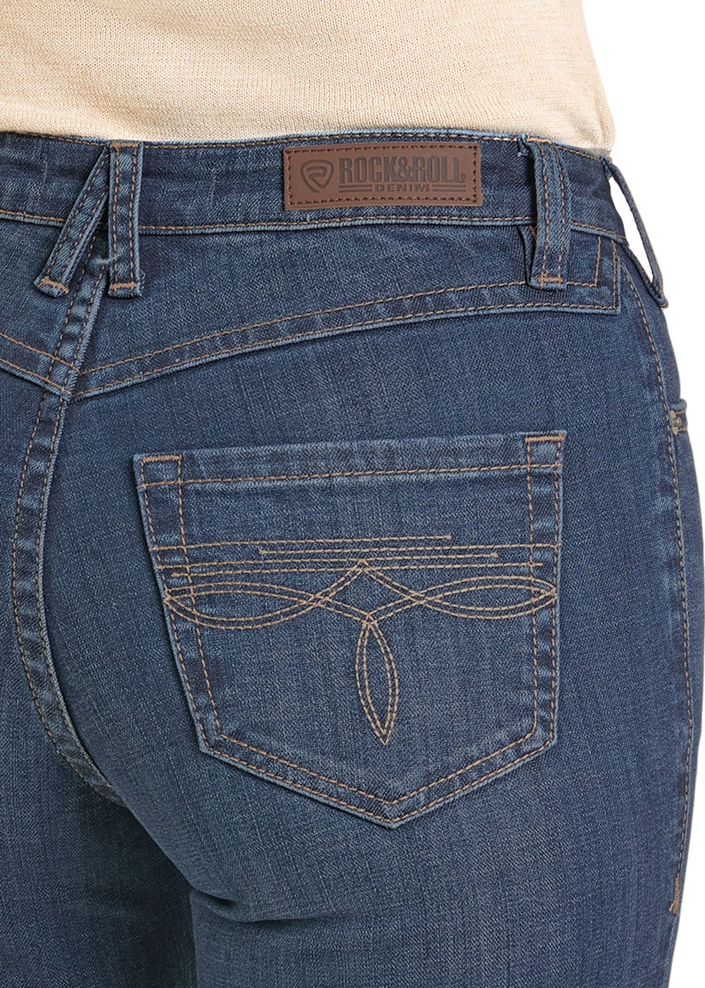 Rock & Roll - Women's High Rise Boot Stitch Trouser Jeans