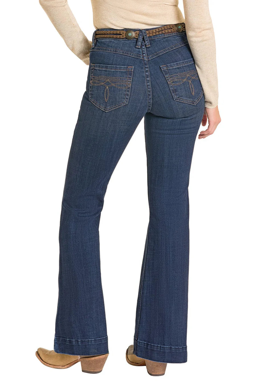 Rock & Roll - Women's High Rise Boot Stitch Trouser Jeans