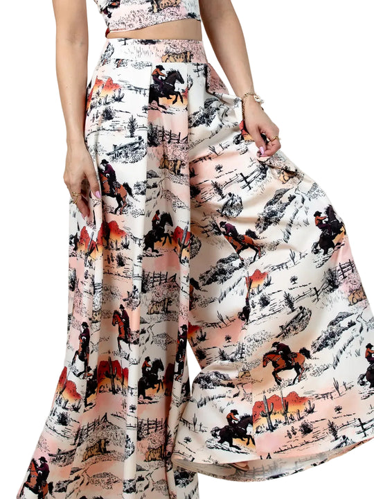 Buffalo Belle - Womens White Hilda Flare Pants