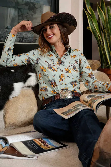 Cruel Girl - Womens Retro Cowboy Arena Shirt