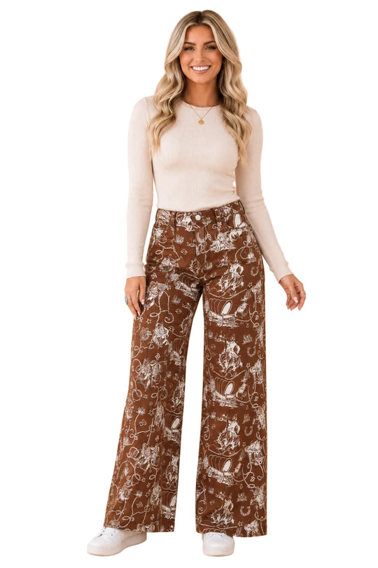 Buffalo Belle - Womens Betty High Waisted Wide Leg Jeans