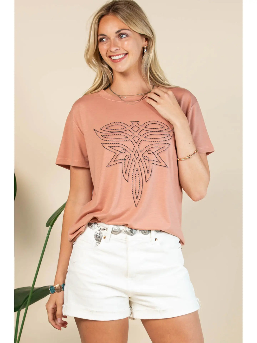 Buffalo Belle - Womens Becca Boot Stitch Tee