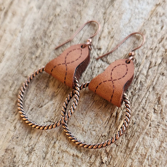 Cactus Creek - Lari Dee Tooled Leather Earrings