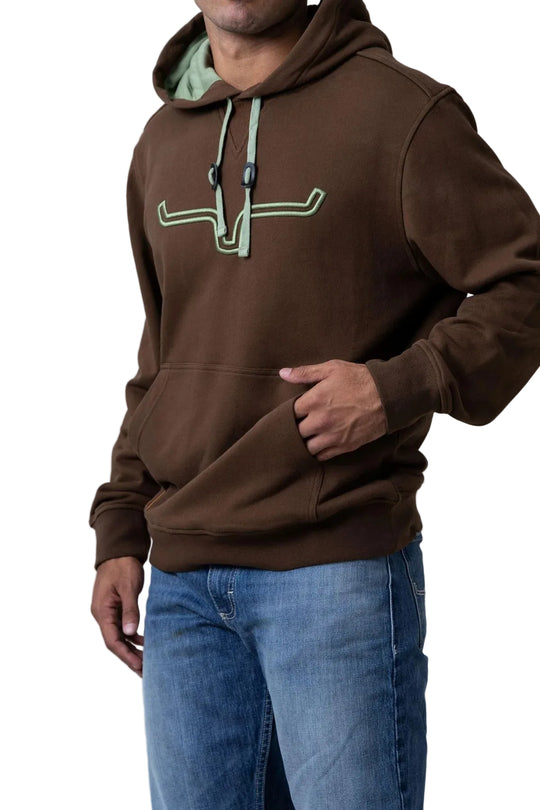 Kimes Ranch - Men's Fast Talker Hoodie Dark Brown