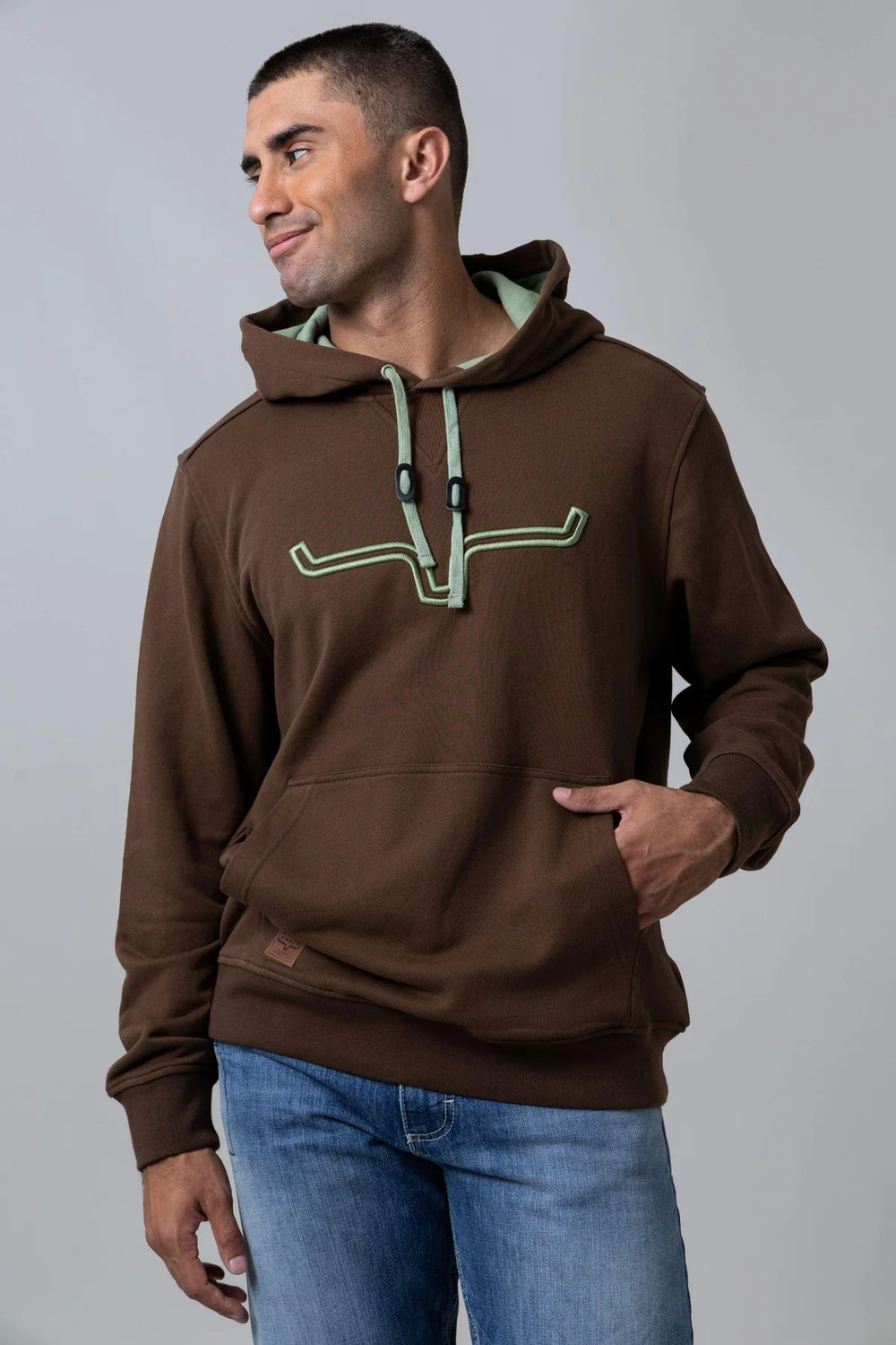 Kimes Ranch - Men's Fast Talker Hoodie Dark Brown