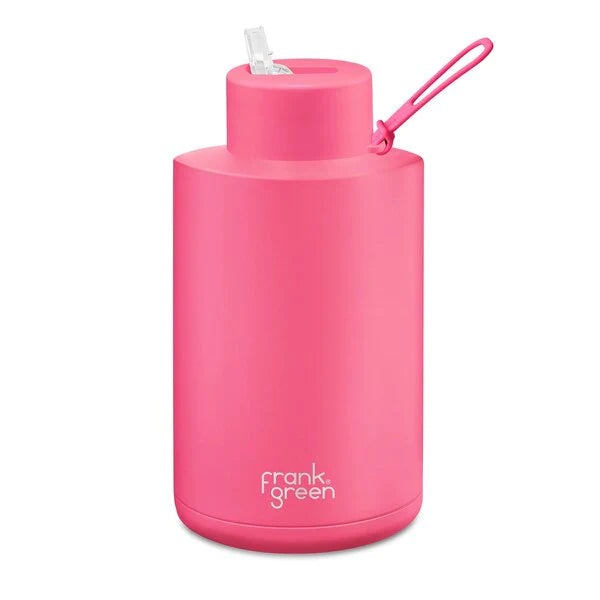 Frank Green - 68oz Reusable Bottle Straw Lid Neon Pink
