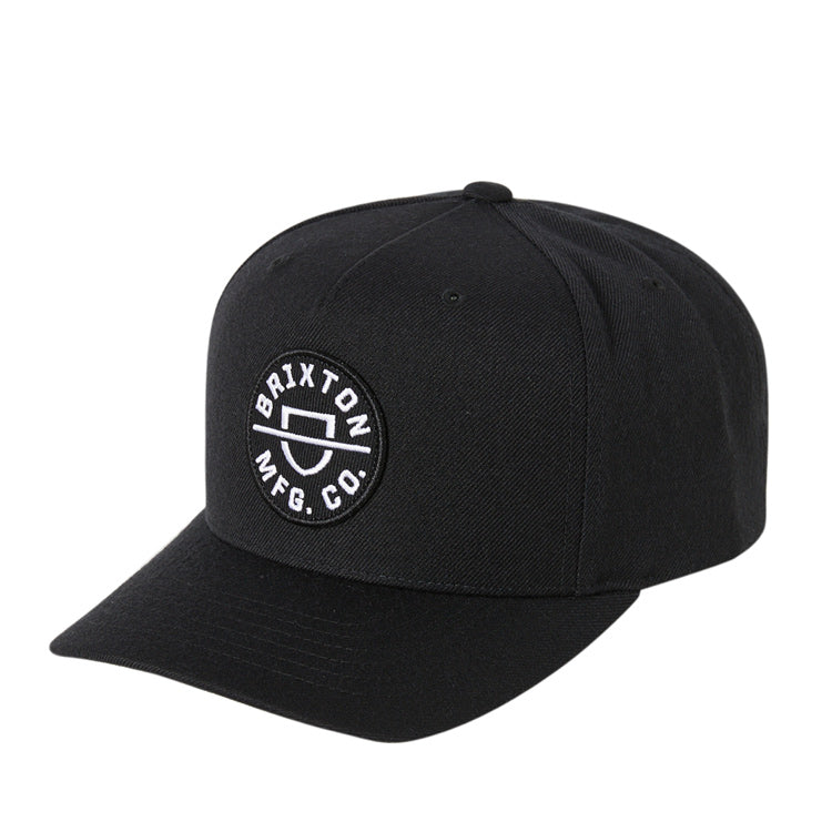 Brixton - Black Crest Snapback Cap O/S