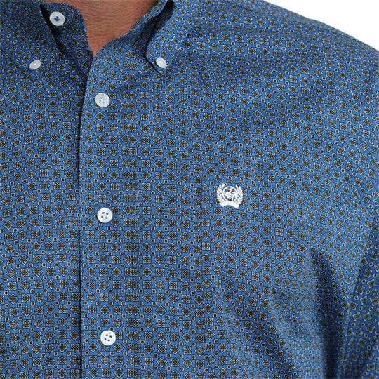 Cinch - Mens Roy Blue Geo Arena Shirt