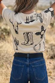 Buffalo Belle - Beige Fort Worth Tee