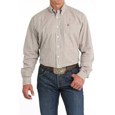 Cinch - Mens White Plaid Arena Shirt