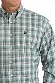 Cinch - Mens Green Plaid Arena Shirt