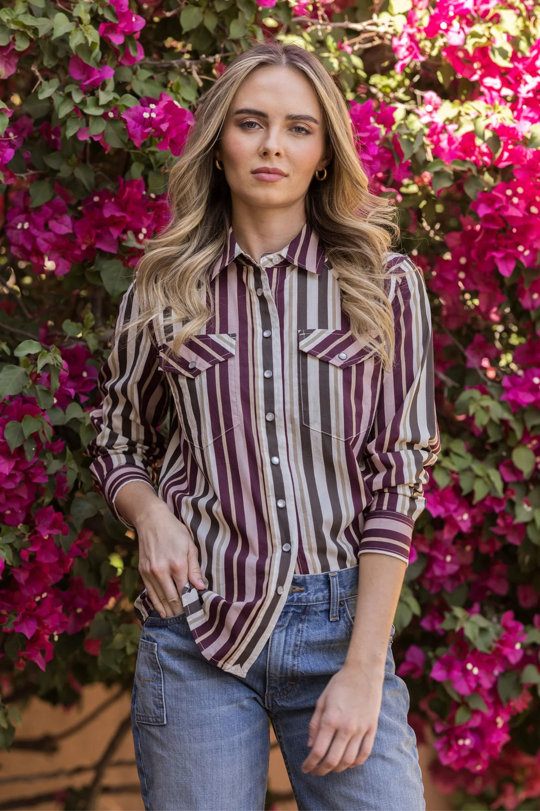 Kimes Ranch - Women's Kai Long Sleeve Maroon