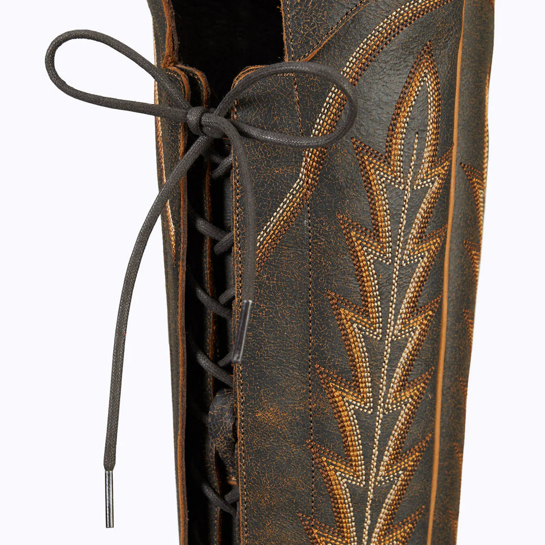 Lane Boots - Womens Lexington OTK Black Crackle Boots