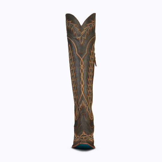Lane Boots - Womens Lexington OTK Black Crackle Boots