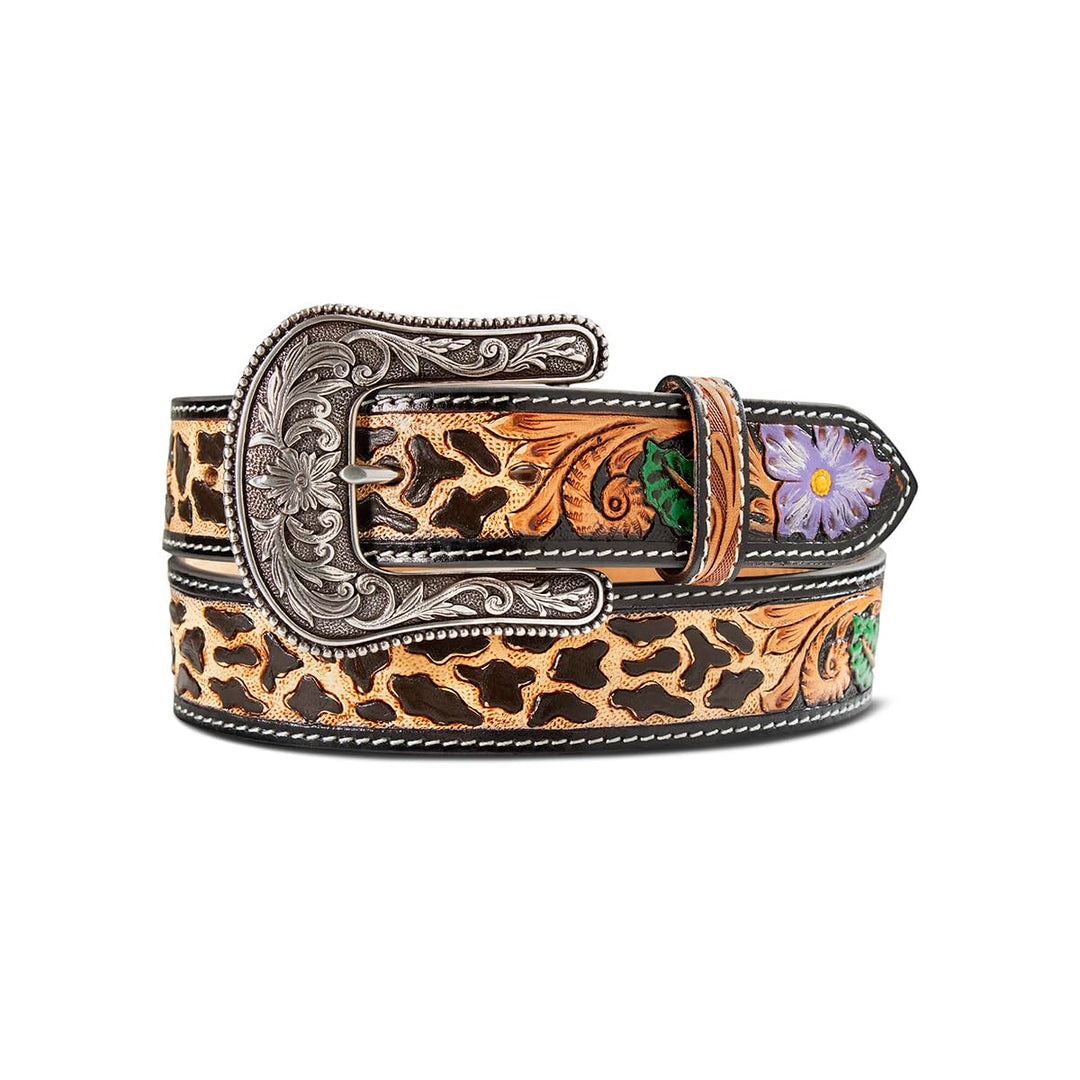 Ariat - Womens Cheetah Print Flower Belt Brown/Multicolour