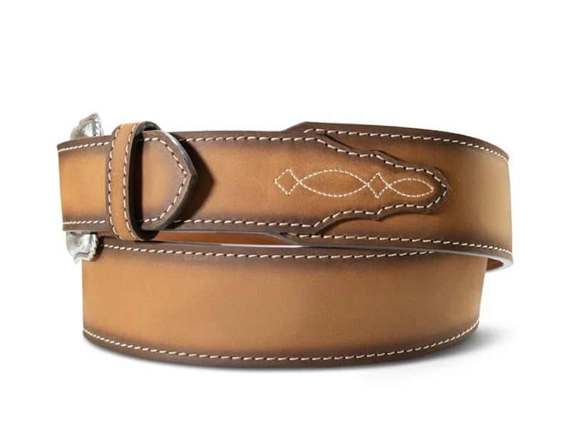 Ariat - Mens Scalloped Billets Belt Brown