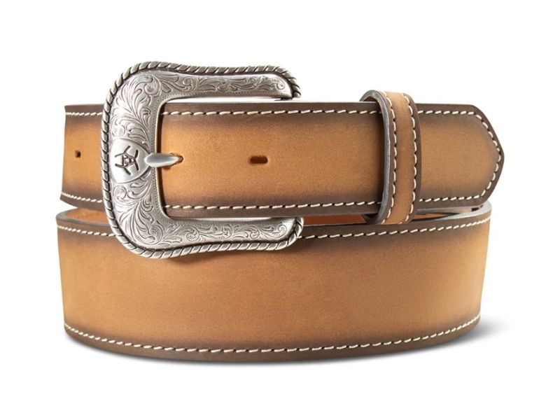 Ariat - Mens Scalloped Billets Belt Brown