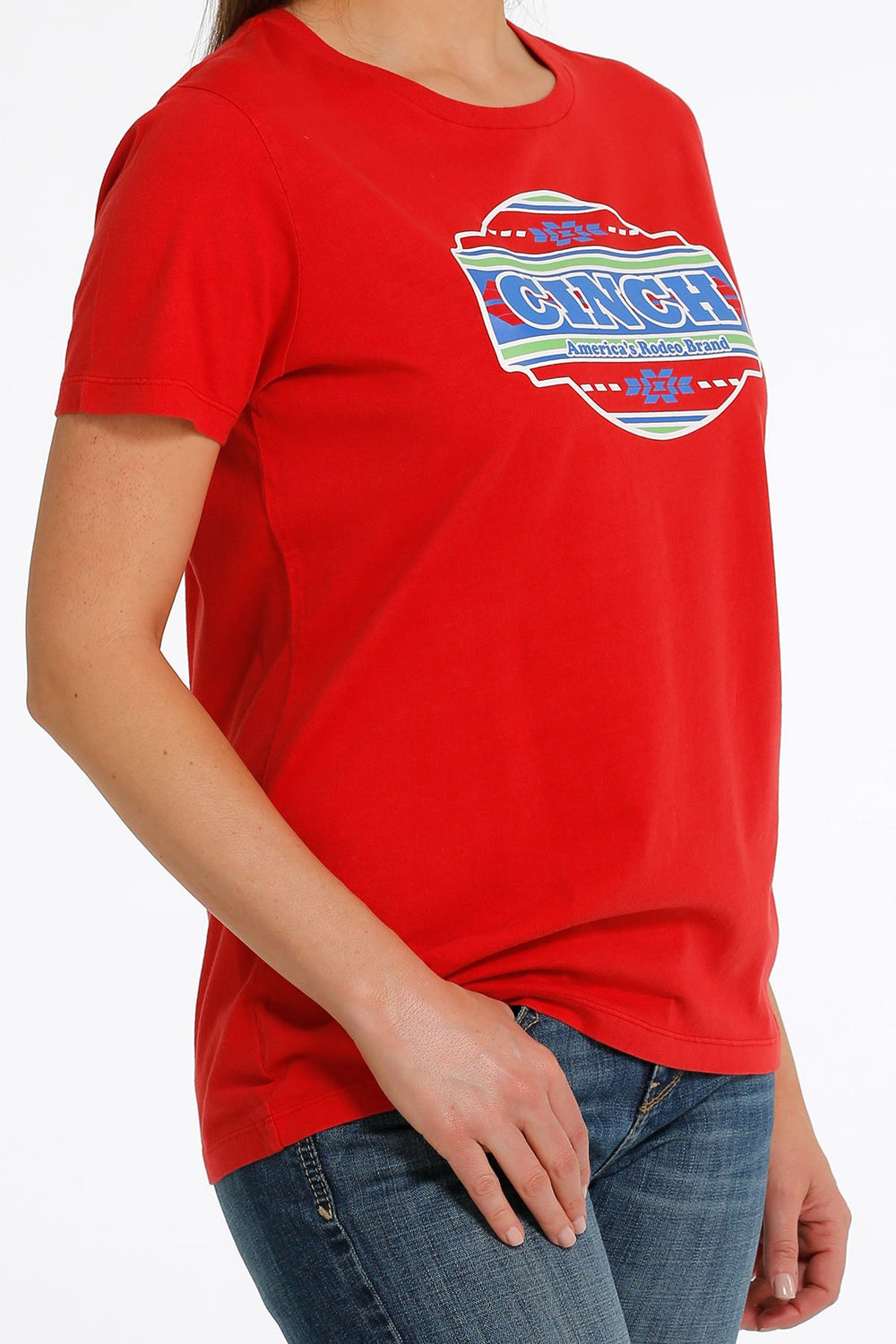 Cinch - Womens Red Cinch Logo Tee