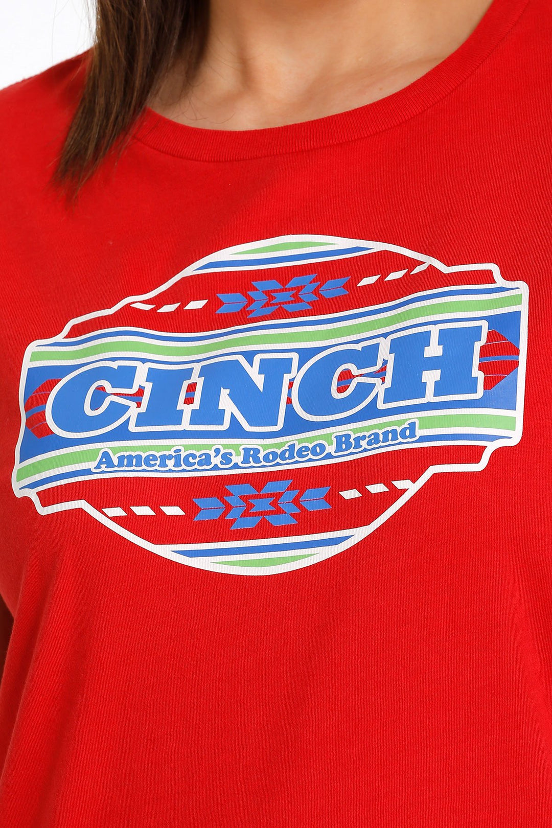 Cinch - Womens Red Cinch Logo Tee