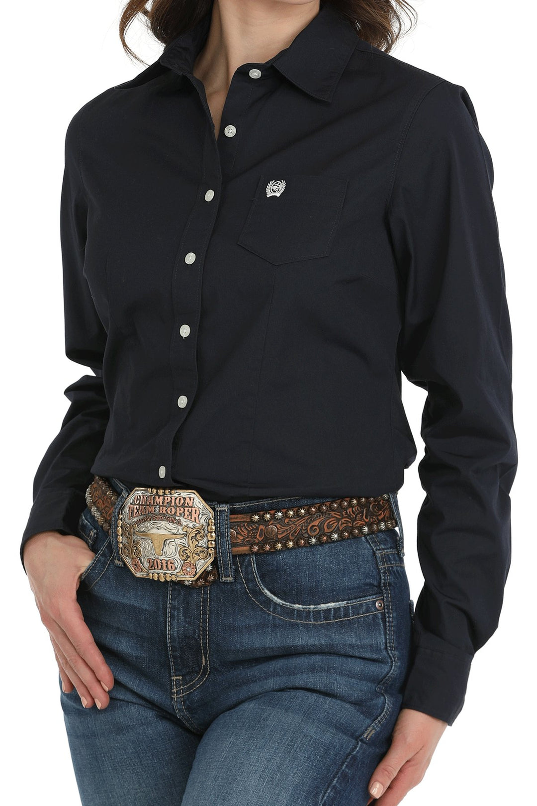 Cinch- Womens Solid Navy Arena Shirt