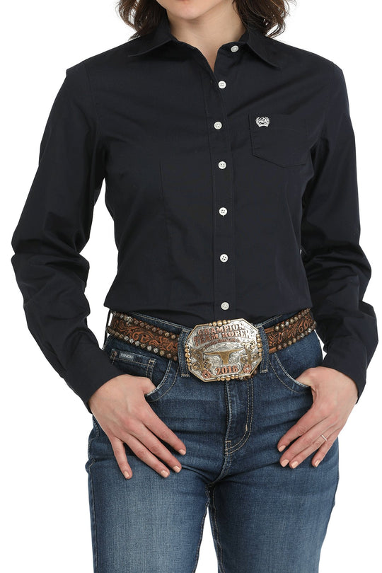 Cinch- Womens Solid Navy Arena Shirt