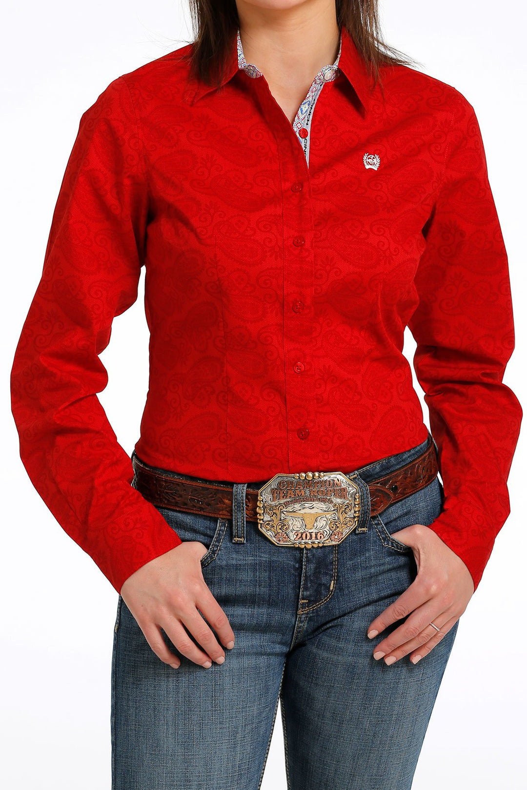 Cinch - Womens Rose Red Arena Shirt