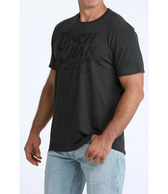 Cinch - Mens Charcoal Logo Tee