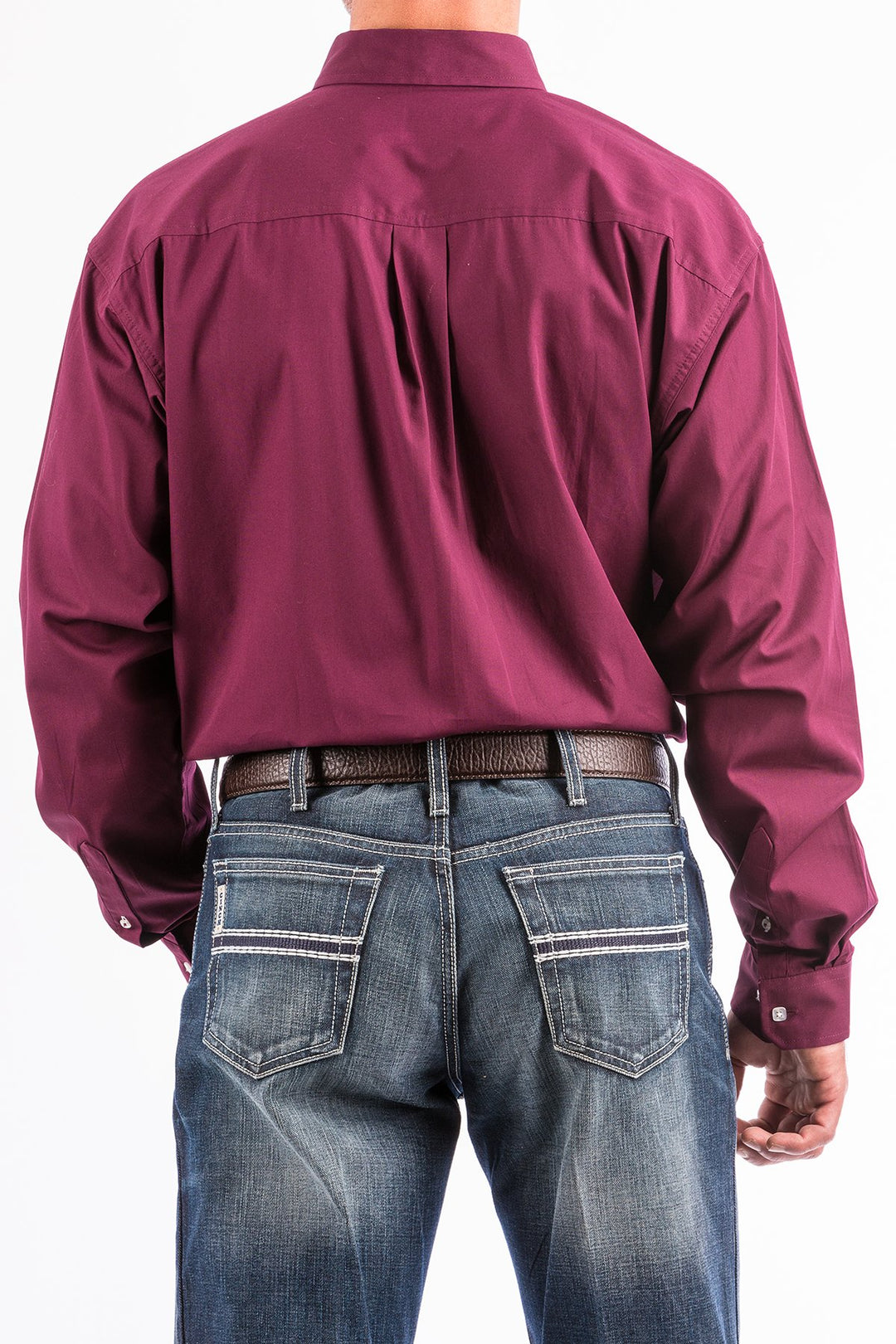 Cinch - Mens Solid Burgundy Arena Shirt