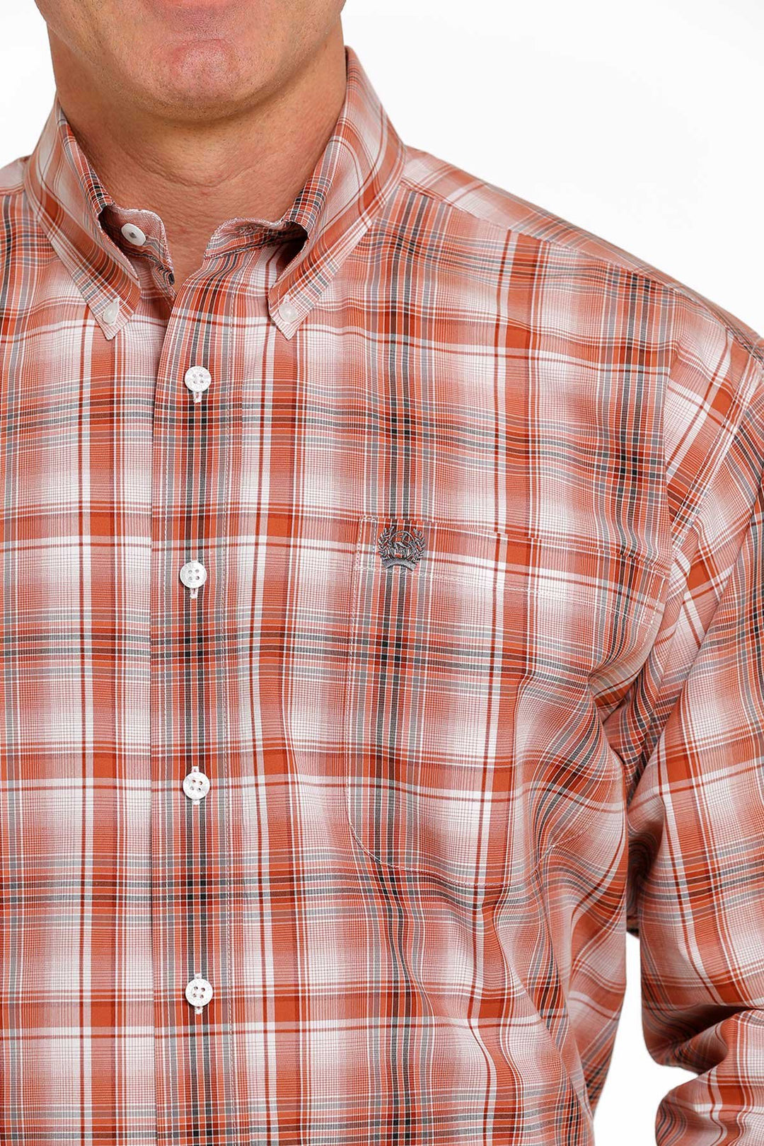 Cinch - Mens White/Rust Arena Shirt