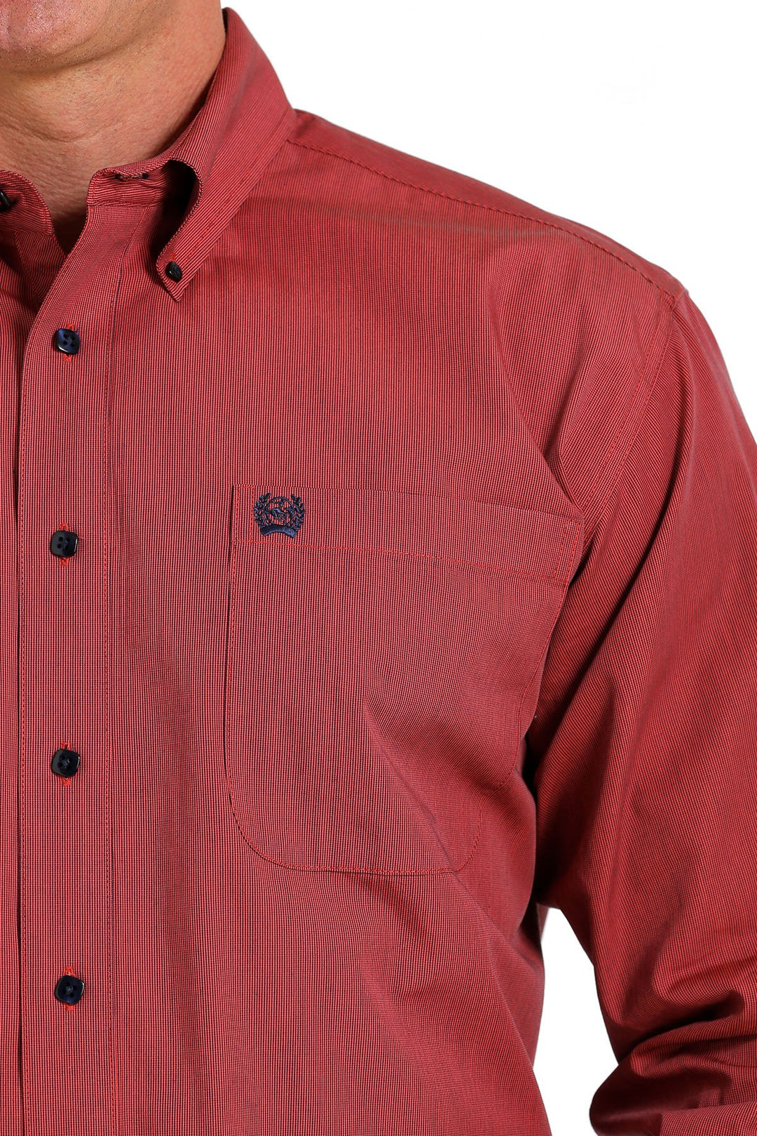 Cinch - Mens Red Micro Stripe Arena Shirt