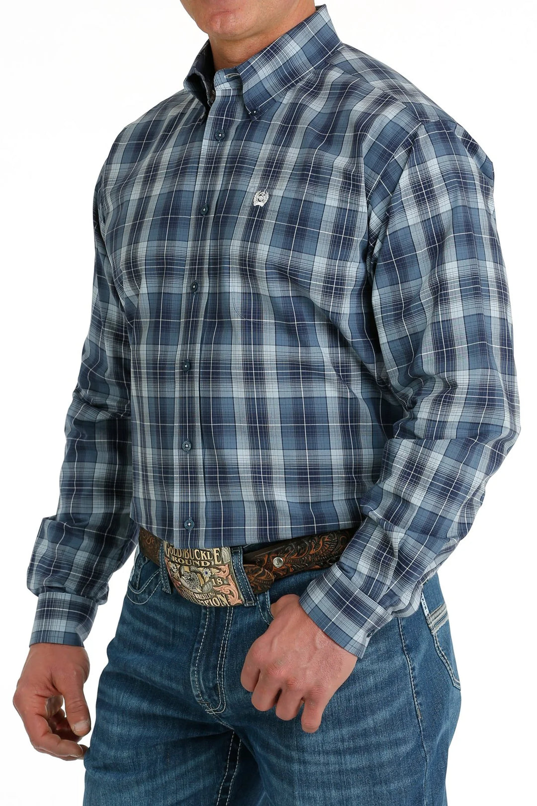 Cinch - Mens Royal Blue Plaid Arena Shirt