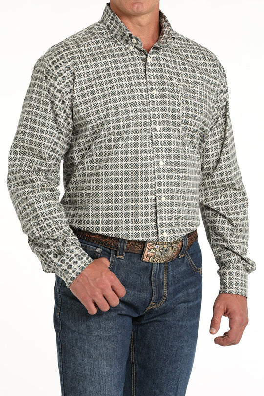 Cinch - Mens Cream Dizzy Arena Shirt