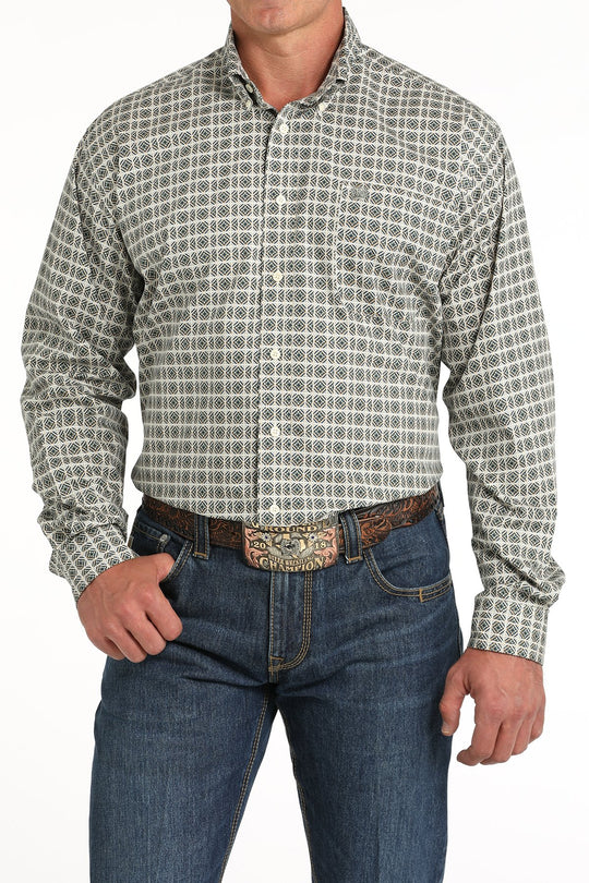 Cinch - Mens Cream Dizzy Arena Shirt