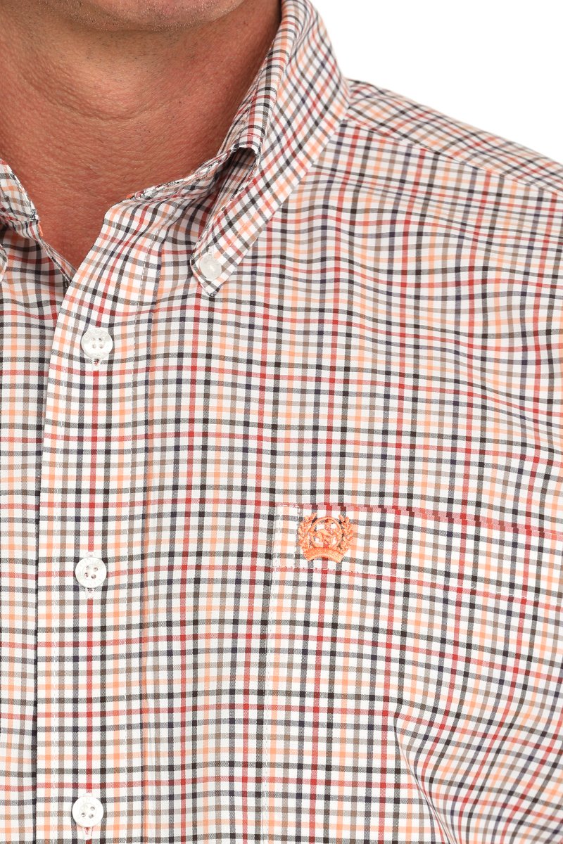 Cinch - Mens White Plaid Arena Shirt