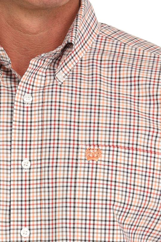 Cinch - Mens White Plaid Arena Shirt