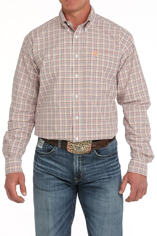Cinch - Mens White Plaid Arena Shirt