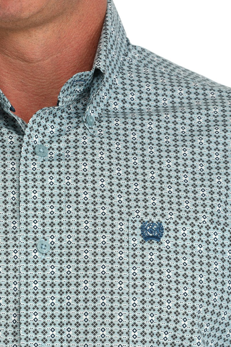 Cinch - Mens Light Green Geo Arena
