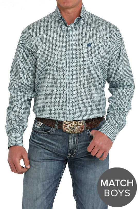 Cinch - Mens Light Green Geo Arena