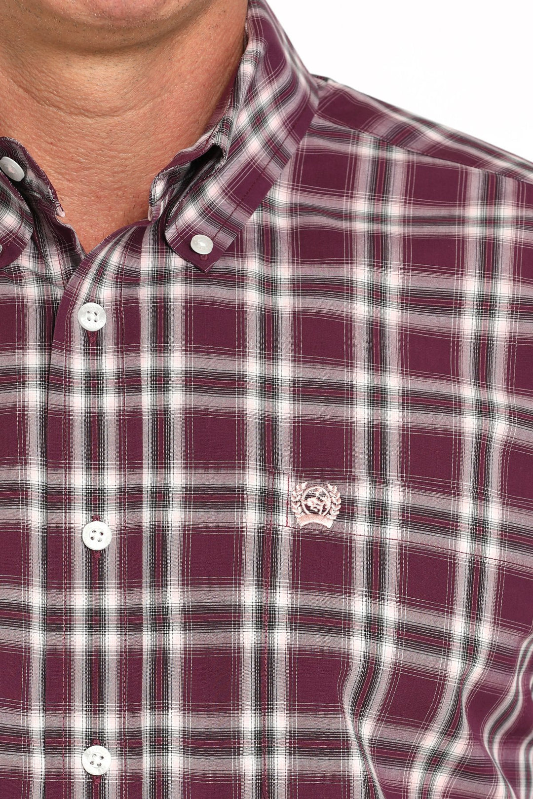 Cinch - Mens Purple Black Plaid Arena Shirt