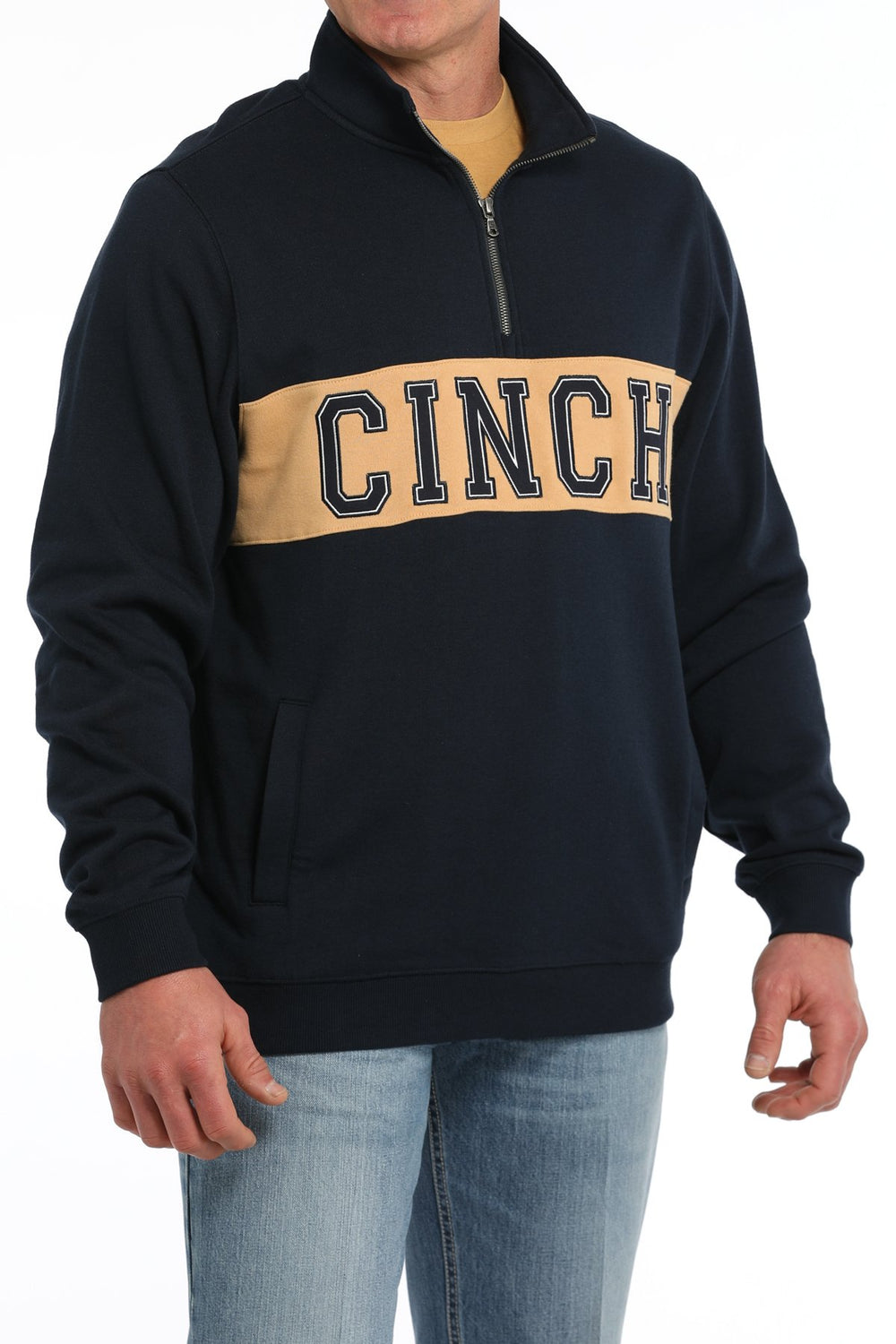 Cinch - Mens Navy Logo Fleece Pullover