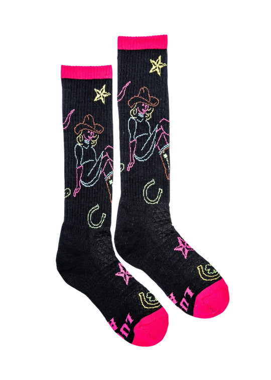 Lucky Chuck - Neon Cowgirl Performance Socks